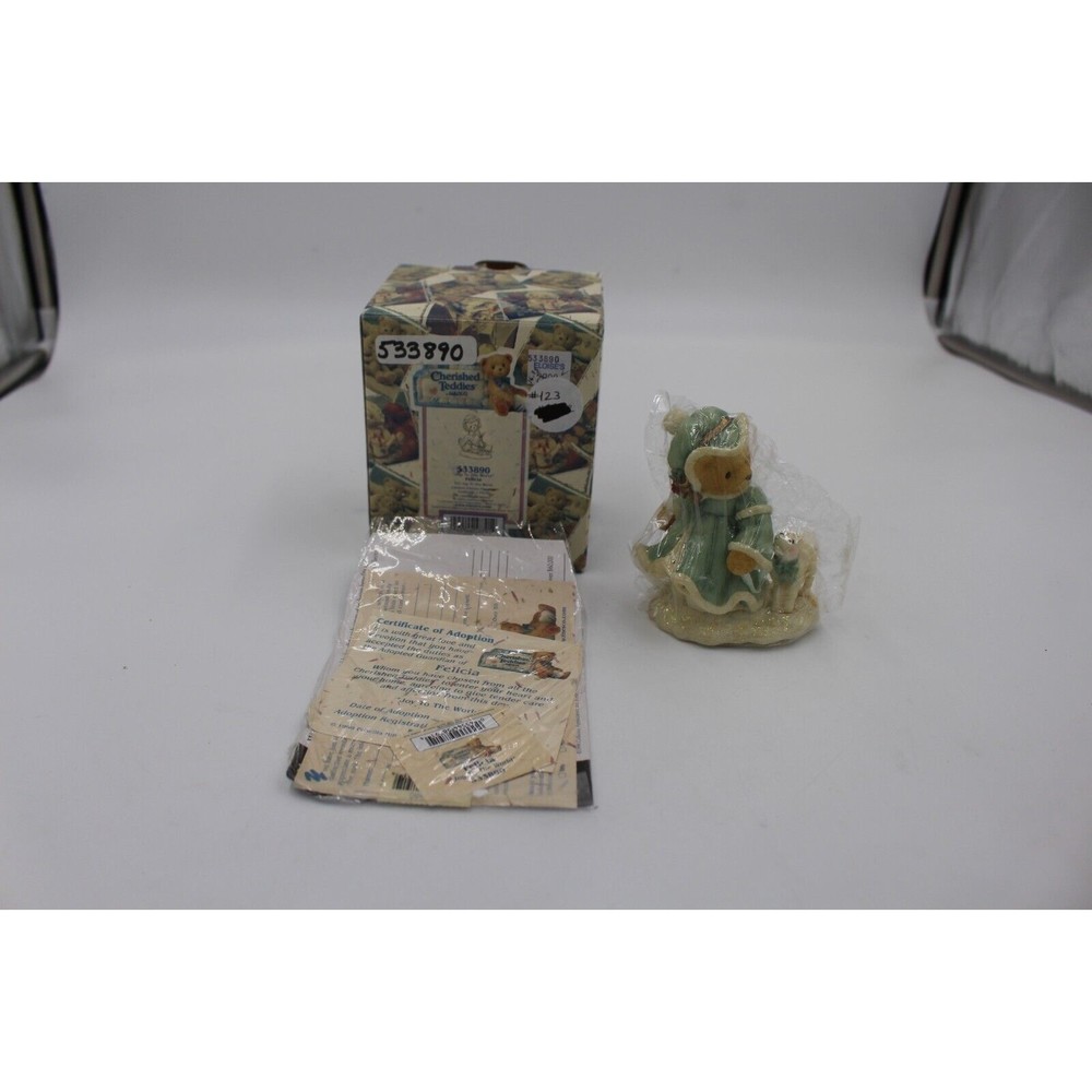 1999 Enesco Christmas Cherished Teddies Felicia "Joy To The World" 533890 W Box!